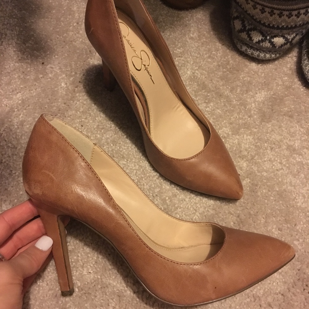 Jessica Simpson brown pumps. OFFERS WELCOME